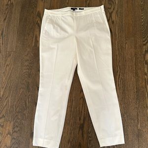 J Crew Off-white Cropped Pants